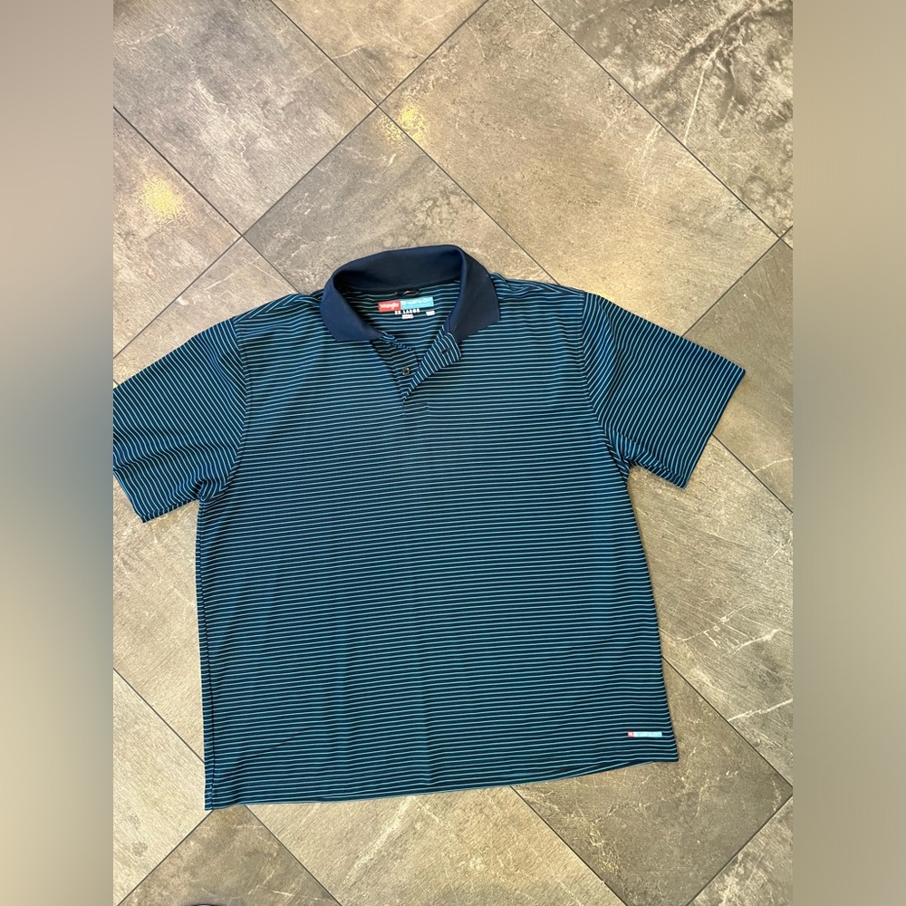Men's Blue Striped Polo Shirt size 2 xl